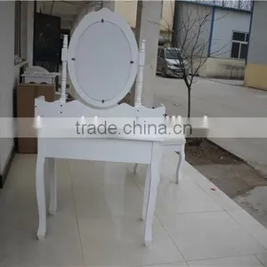 Living Room K/D Dressing Table Designs With Mirror And Stool Scream Color One Set Dresser Mail Package YD-C-1 Item 76*40*142cm thumbnail-2