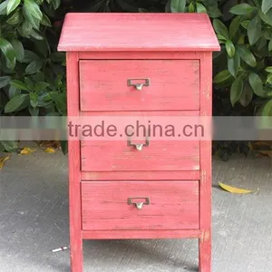 Antique Pick Wooden Cabinet With Drawer thumbnail-1