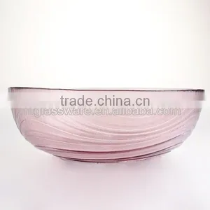 Reusable Colorful Glass Salad Bowl Shallow Fruit Bowl thumbnail-2