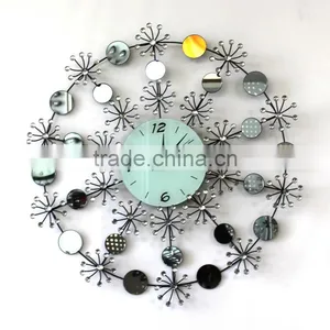 Oversized Round Metal Wall Clock Design thumbnail-1