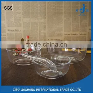 Transparent Round Glass Bowl Set for Rice Soup thumbnail-1