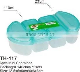 Plastic Food Storage Box,4 Pcs Mini Container,food Container Set thumbnail-2