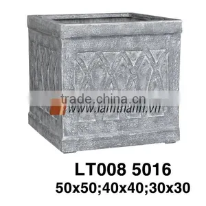 The Old Vietnamese Pottery Company Natural Indoor Square Decorative Poly Rock Vase thumbnail-1