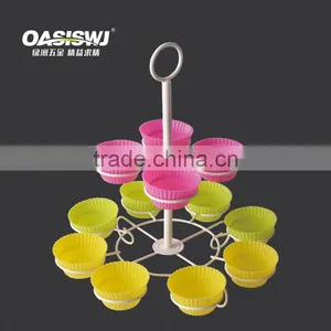 2-tier Wire Metal Iron Rack- Cupcake Stand- Silicone Cake Mould thumbnail-1