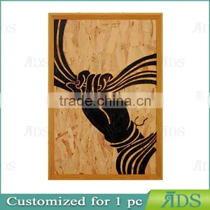 Framed Handmade Veneer Buddha Decorative Wall Art thumbnail-1