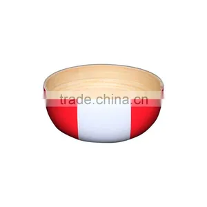 Lacquer Bamboo Salad Bowls, Spun Bamboo Bowls thumbnail-5