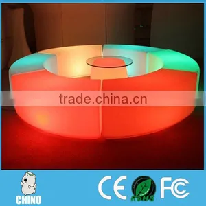 Outdoor Restaurant Glow Led Bench Chair thumbnail-4