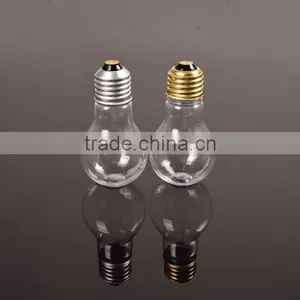 Clear Light Bulb Drinking Bottle With Metal Screw Cap thumbnail-5