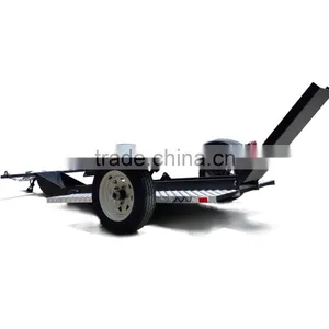 Single-Rail Folding Enclosed Motorcycle Pull Behind Utility Cargo Trailer thumbnail-1
