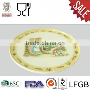 9"Round Cartoon Design Melamine Plate thumbnail-1