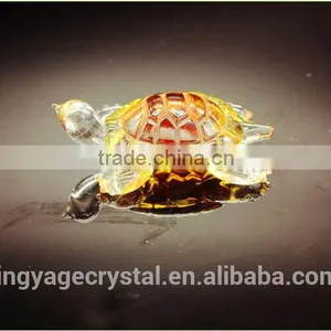 Wholesale Crystal Yellow Turtle Animal Model Gift as Business Gift/ Home Appliances Gift thumbnail-1