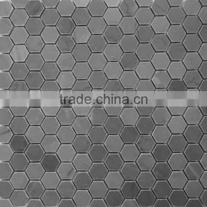 MM-CV263 Seller Floor Decor Natural Stone Italy Grey Hexagon Marble Mosaics thumbnail-1