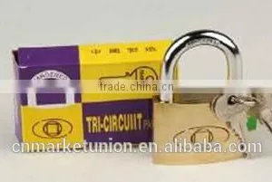 Iron Brass Padlock in Yellow or Gray Color With Master Key thumbnail-3