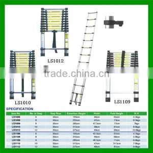 Aluminium Telescopic Ladder 3.8m thumbnail-1