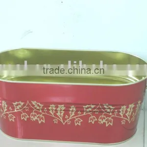 Metal Tin Ice Bucket With Two Handle Ears thumbnail-1