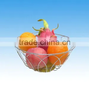 140-64 Round Shape Fruit Basket With Plating thumbnail-1