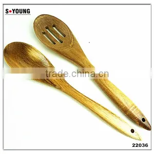 22036 High Quality Beech Wood Spoon Slotted Spoon thumbnail-1