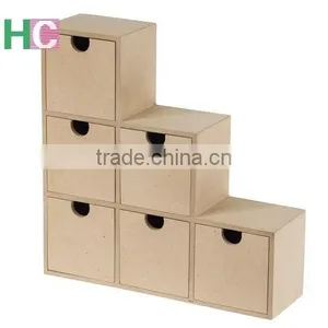 Wooden Box With Drawers, Mdf Wood Drawers thumbnail-1