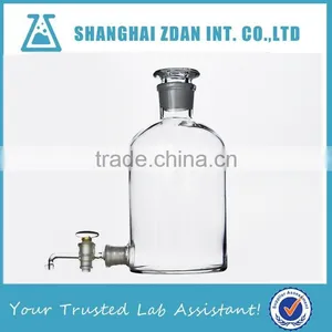 Aspirator Bottle With Loose Drop ,Ground-in Glass Stopper,Glass Stopcock on Bottom, Laboratory Glassware thumbnail-1