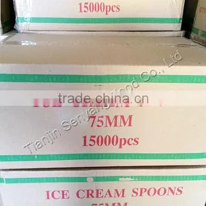 Individually Paper Wrapped Birchwood Ice Cream Sppon thumbnail-6