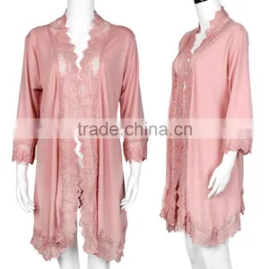 Women's Summer Casual Beach Kimono Cover Up 3/4 Sleeve Floral Lace Kimono Cardigan Swimwear Cover Up Beachwear thumbnail-1