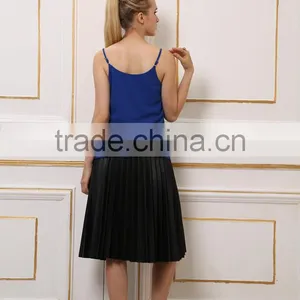 Blue Sequins Spaghetti Strap Women Tank Top thumbnail-3