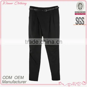 High Quality Polyester Spandex Slim Style Office Lady Color Combination High Quality Direct Factory Bermuda Pants thumbnail-1