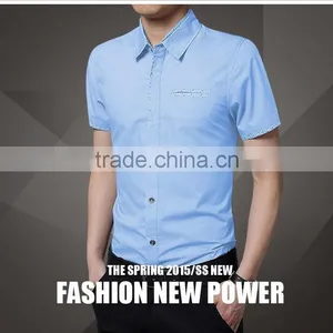 Navy Bule Mens Dress Shirts thumbnail-2