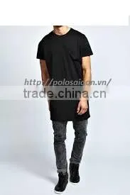 Men Blank t Shirt, Long Line , 100% Cotton thumbnail-1