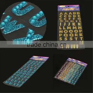 Alphabet Letter Glitter Crystal Stickers Self Adhesive DIY Decor Scrapbooking thumbnail-5
