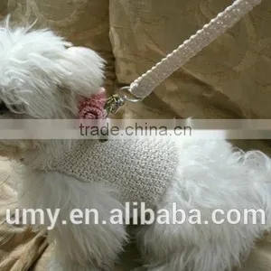 Small Dog Crochet Harness Vest With Handnade Matching Leash thumbnail-4