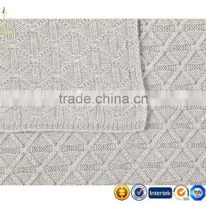 Baby Solid Cable Cashmere Blanket/Throw thumbnail-4