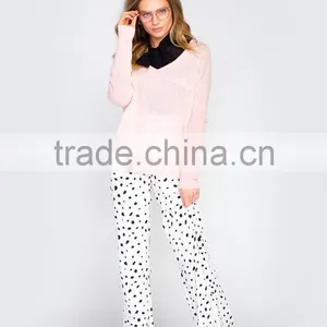 Women Pink Cashmere Pullover Sweater 2016 thumbnail-4
