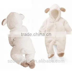 Cartoon Coral Fleece Newborn Baby Romper Costume Baby Clothes Animal Overall Menina Winter Warm Longsleeve Baby Rompers Jumpsuit thumbnail-3