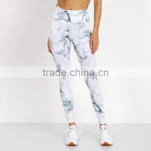 Stretchy Tie Dye Workout Sweat Suit for Women Crop Tank Top and Leggings thumbnail-5