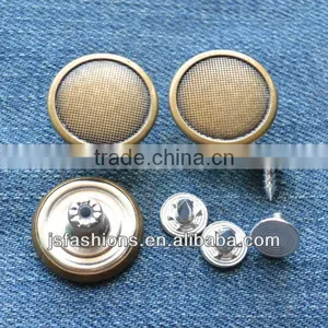 20mm Flat Design Brass Jeans Buttons in High Quality for Pakistan Market thumbnail-1