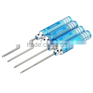 4PCS Hex Screw Driver Tool Kit For RC Helicopter Plane Transmitter Car Blue Brand New thumbnail-2