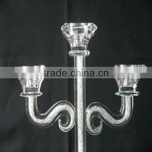 Wholesale Clear Crystal Long Stem Candle Holder For Wedding Table Decoration thumbnail-4