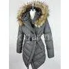 Hooded Womens Long Down Jackets , Ladies Padded / Goose Feather And Down Coat thumbnail-1