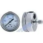 Stainless Steel Connector Welding Pressure Gauge Filled Oil With Shrink Bayonet Bezel thumbnail-1