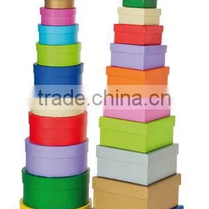 Gift Box Set,12 Assorted Sizes Aquare Col.Square Nested Boxes - Matte - 12 pc Set - 12 Piece Set thumbnail-2