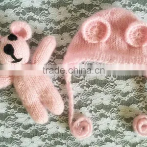 Crochet Baby Bear Hat and Toys Set Baby Bear Toys for Photography Props thumbnail-4