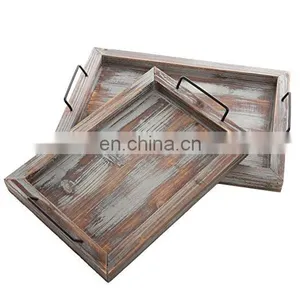 Gracious Goods Cake Plates Personalized Wood Tray Black Decorative Tray thumbnail-1