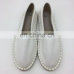 Wholesale White Canvas Shoes Customized Espadrilles Women thumbnail-3