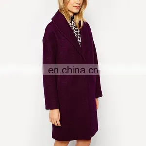 Long Design Tweed Fashion Woman Winter Coats thumbnail-5