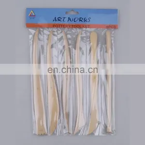 6pcs 8" Wood Clay Modeling Tool Set thumbnail-4