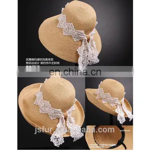 Wholesale Fashion Casual Summer Sunscreen Women Straw Hat thumbnail-6