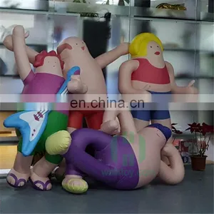 HI CE Nylon Giant Family Inflatable Cartoon Character for Kids or Advertising thumbnail-3
