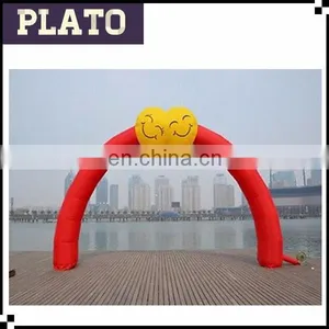 Red Inflatable Archway With Smile Face/entrance Design Inflatable Arch for Party thumbnail-1