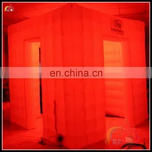Wholesale Inflatable Indoor Party Tents With LED Light Decoration Spray Photo Booth For Sale thumbnail-4
